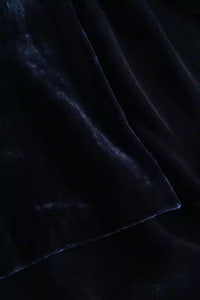 Rue de Tokyo Sidney Shirt Silk Velvet | Dark Navy