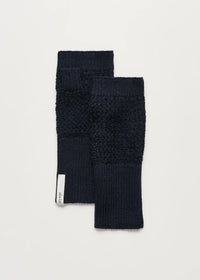 Aiayu Sandy Mittens - Pure Ilama | Black Navy | Fingerløse vanter i lamauld