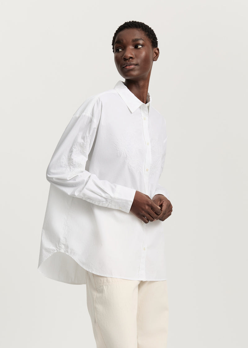 Aiayu Shirt Embroidery | White