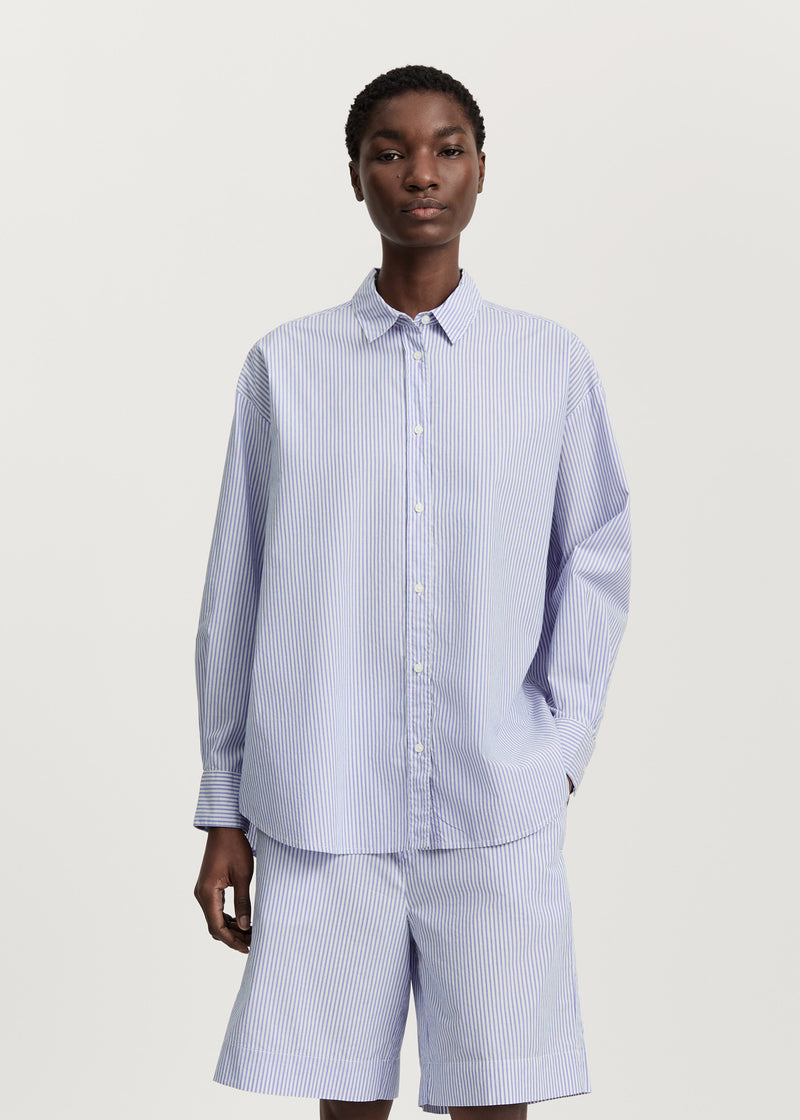 Aiayu Shirt Quilt Petite | Mix Air Blue