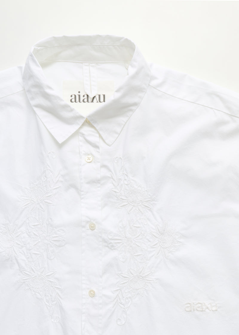 Aiayu Shirt Embroidery | White