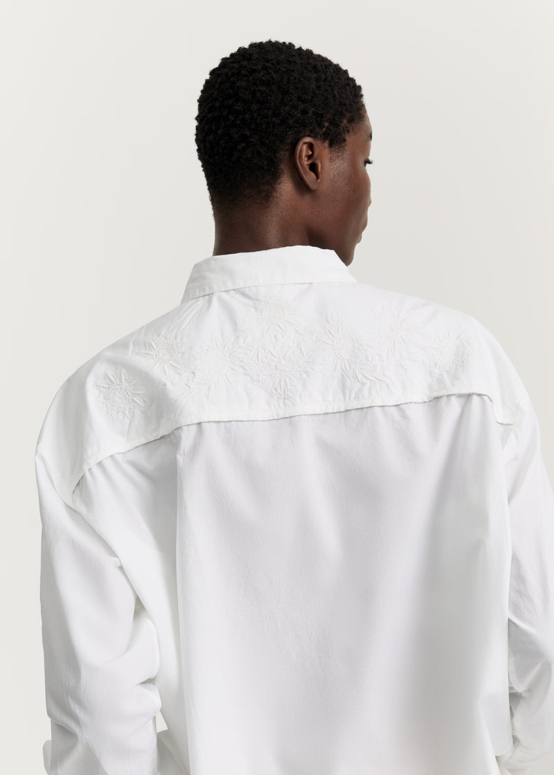 Aiayu Shirt Embroidery | White