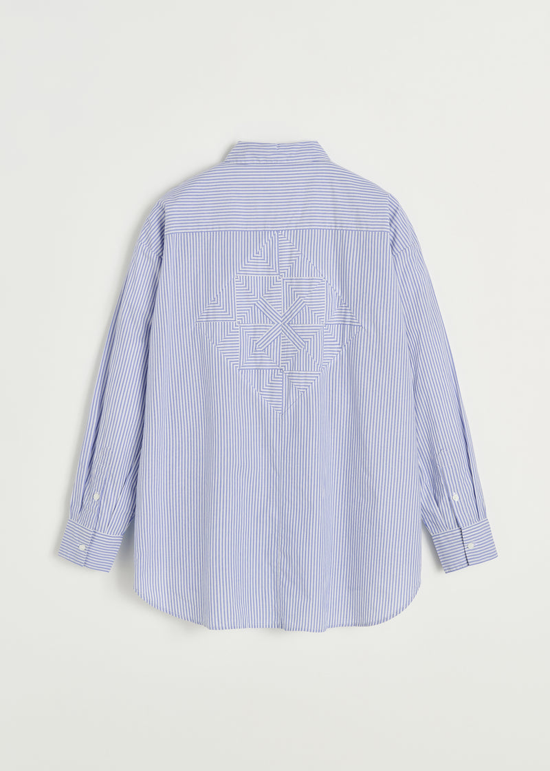 Aiayu Shirt Quilt Petite | Mix Air Blue