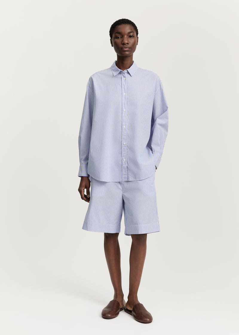 Aiayu Shirt Quilt Petite | Mix Air Blue