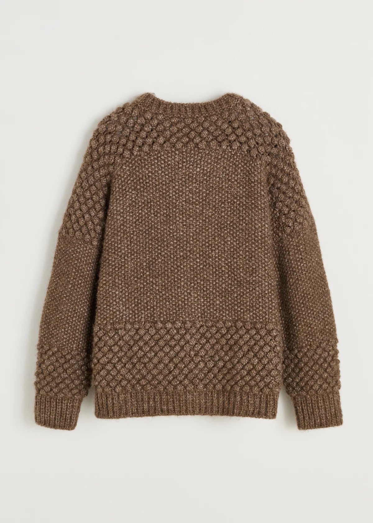 Aiayu Sierra Cardigan – llama wool | Pure Brownie | Håndstrikket i Lama Uld