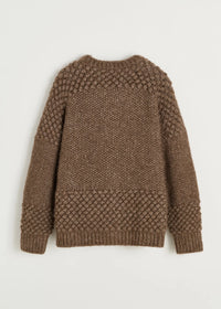 Aiayu Sierra Cardigan – llama wool | Pure Brownie | Håndstrikket i Lama Uld