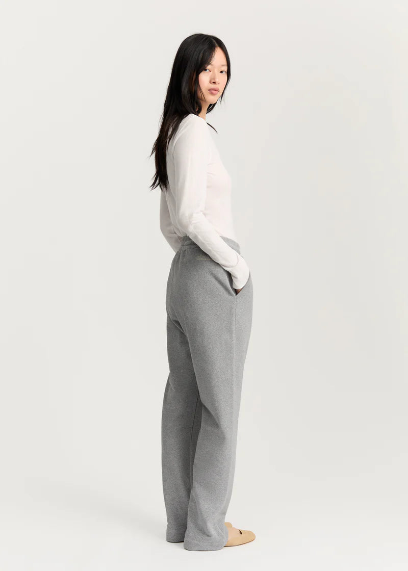 Aiayu Stitched Circular Sweatpant | Grey Melange