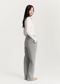 Aiayu Stitched Circular Sweatpant | Grey Melange