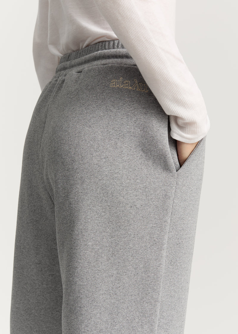 Aiayu Stitched Circular Sweatpant | Grey Melange
