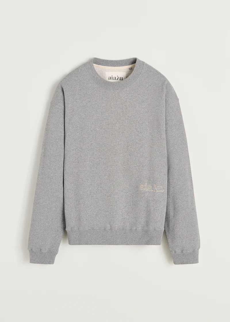 Aiayu Stitched Circular Sweatshirt | Grey Melange