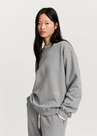 Aiayu Stitched Circular Sweatshirt | Grey Melange