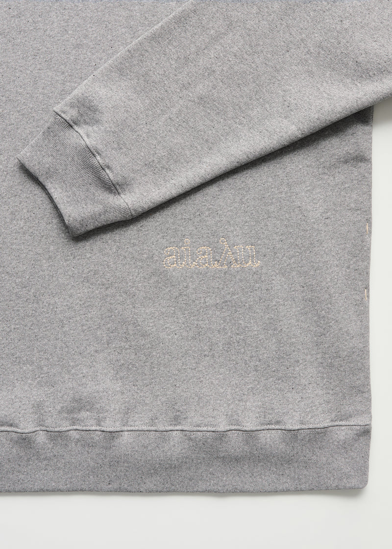 Aiayu Stitched Circular Sweatshirt | Grey Melange
