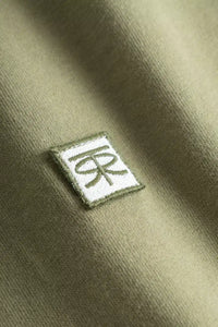 Rue de Tokyo Thomas T-shirt Embroidery Patch Cotton Jersey | Artichoke Green