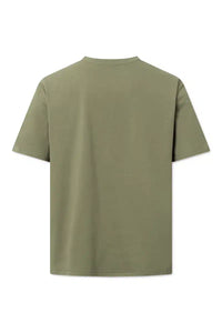 Rue de Tokyo Thomas T-shirt Embroidery Patch Cotton Jersey | Artichoke Green