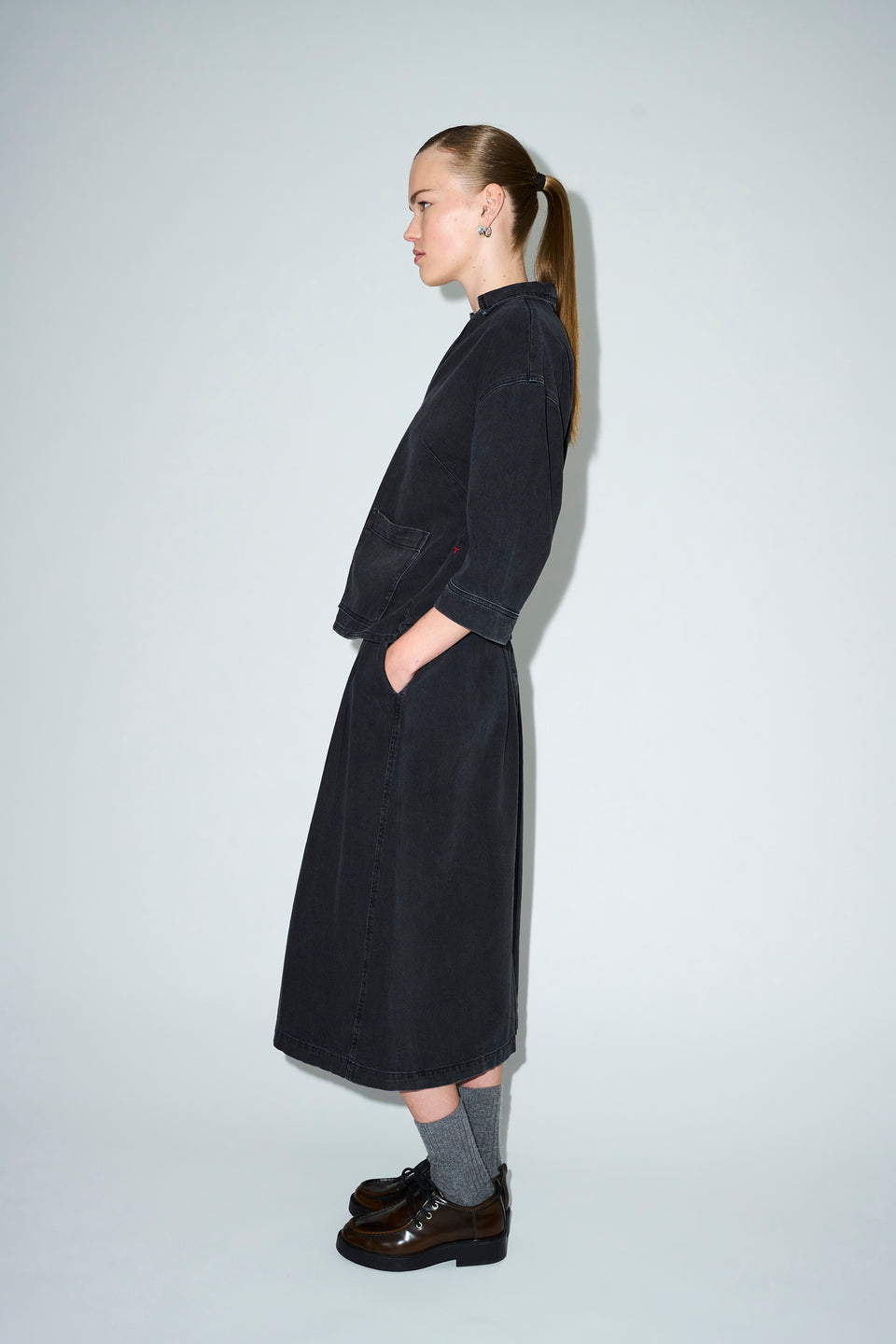 Tomorrow Ellen Ball Gown Skirt | Milano Black | Denim Nederdel