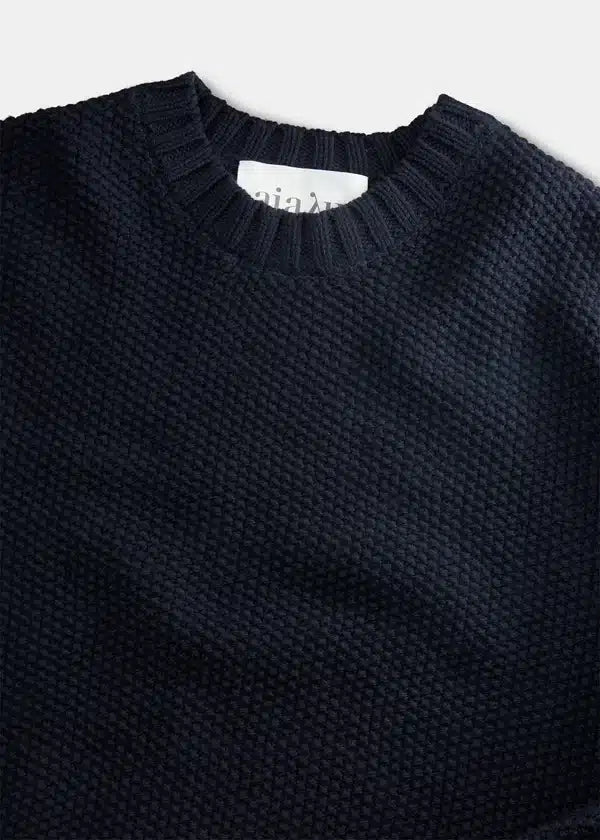 Aiayu Vetla wool sweater | Black Blue