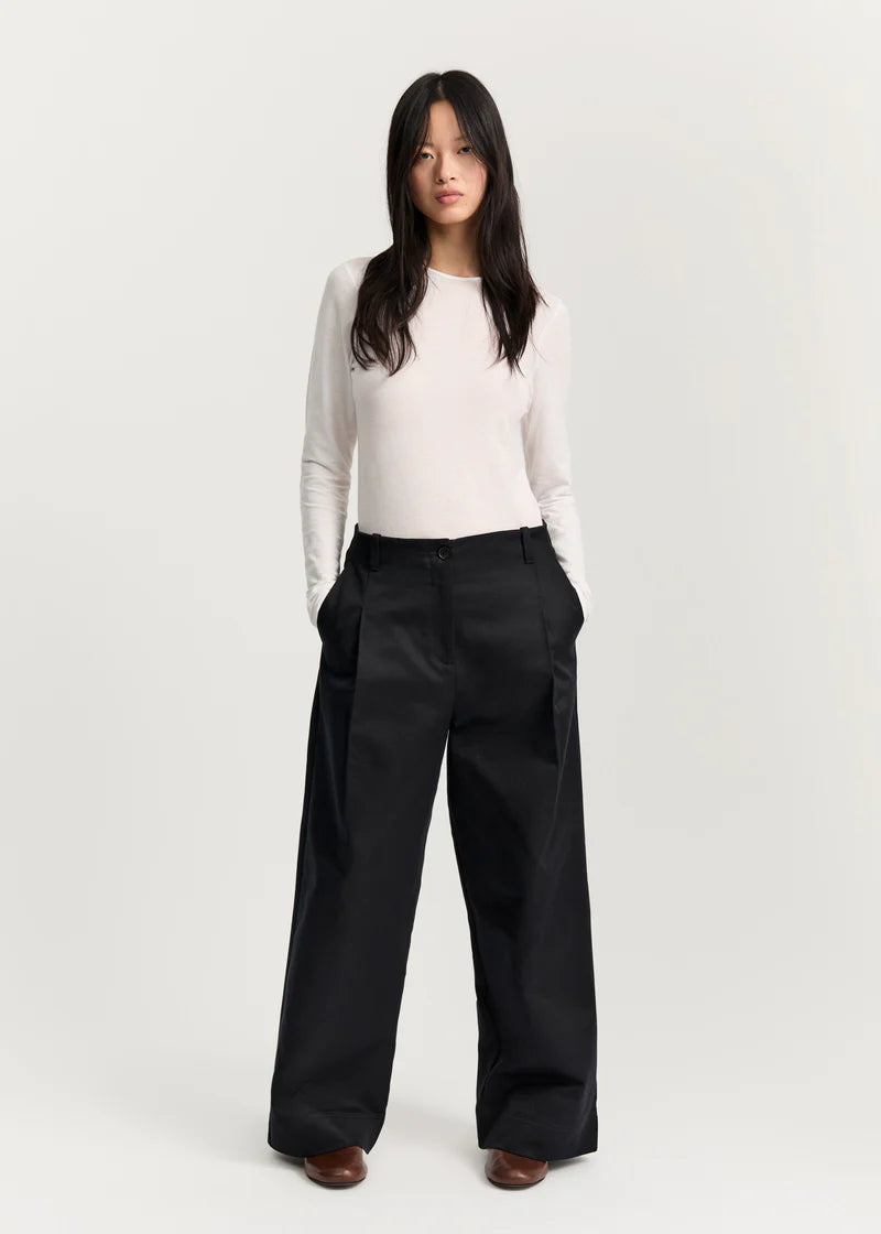 Aiayu Willy Pant Twill | Black