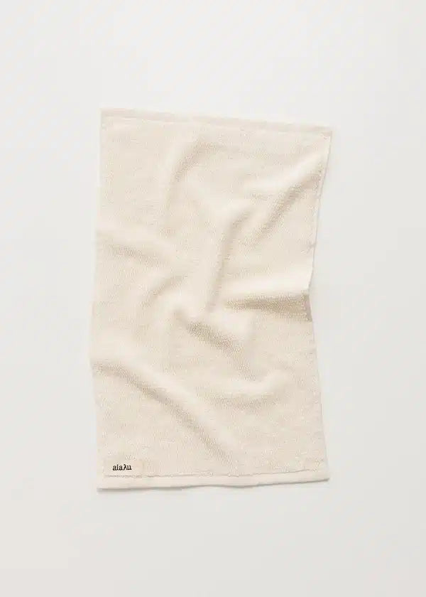 Aiayu Cotton Guest Towel 30 x 50 Pure Ecru | Økologisk gæstehåndklæde