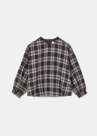 Aiayu Glenn Checked Wool Blouse | Mix Black