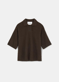 Aiayu Heike Yak Polo T-shirt | Pure Dark Brown