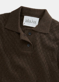 Aiayu Heike Yak Polo T-shirt | Pure Dark Brown