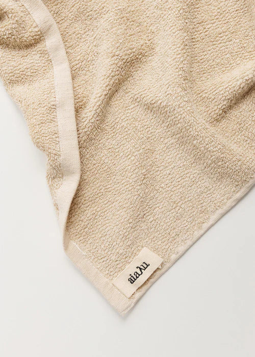 Aiayu Linen Guest Towel 30 x 50 Pure Nature | Økologisk gæstehåndklæde