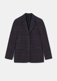 Aiayu Mason Jacket Check | Mix Navy