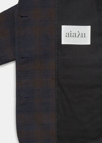 Aiayu Mason Jacket Check | Mix Navy