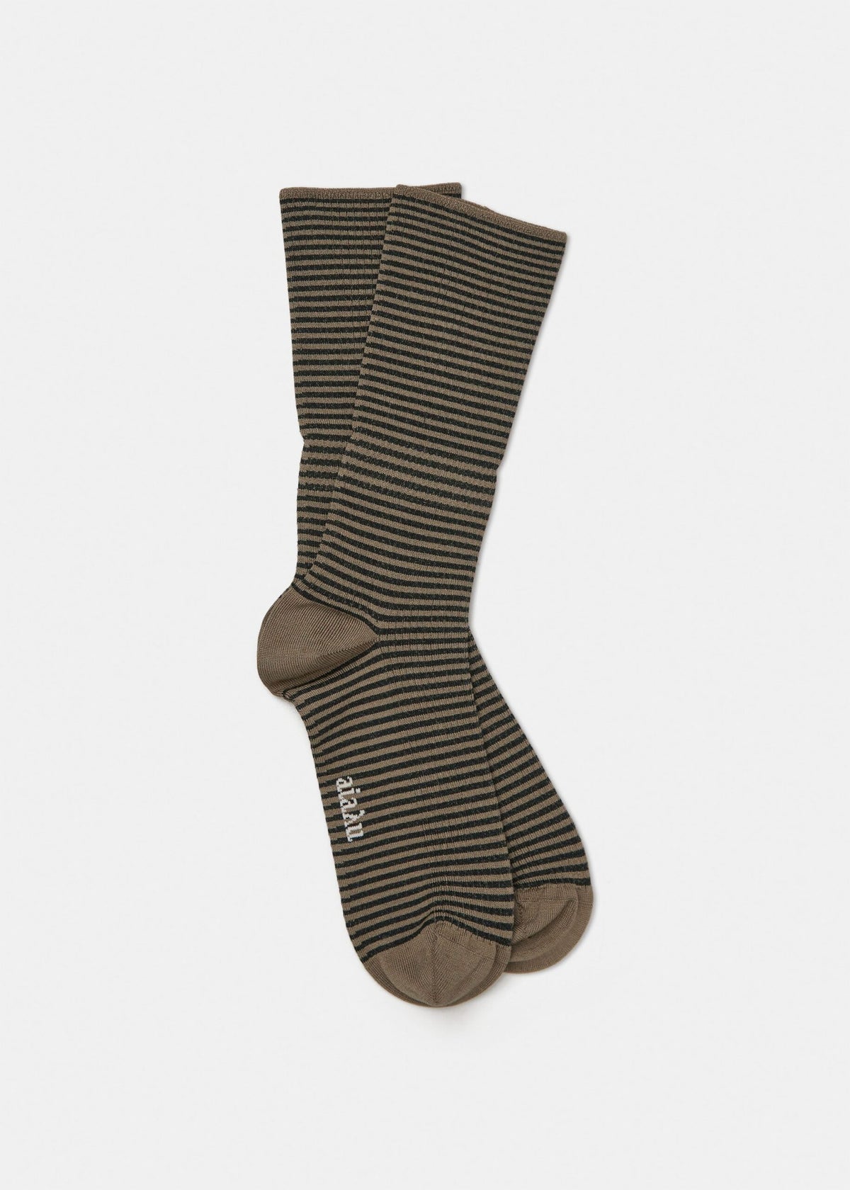 Aiayu Cotton Stripe Socks | Mix Brown