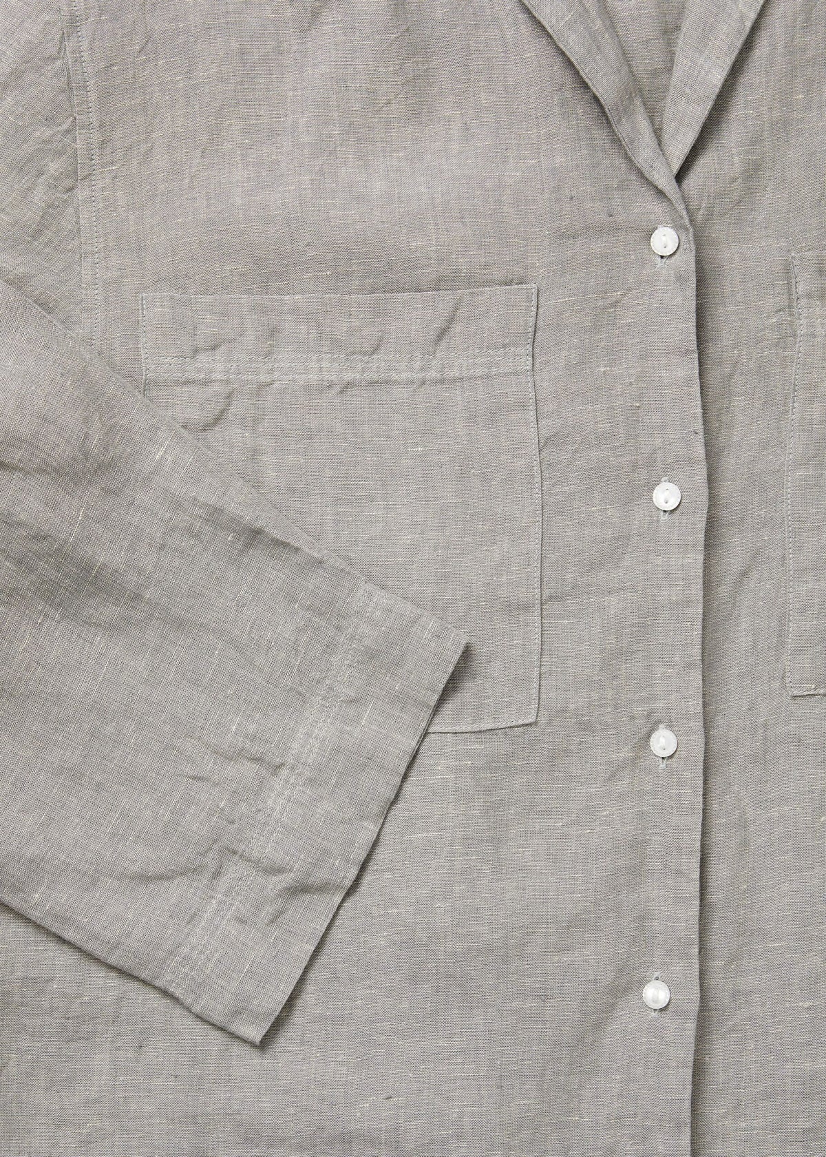 Aiayu Jiro Shirt Linen | Grey