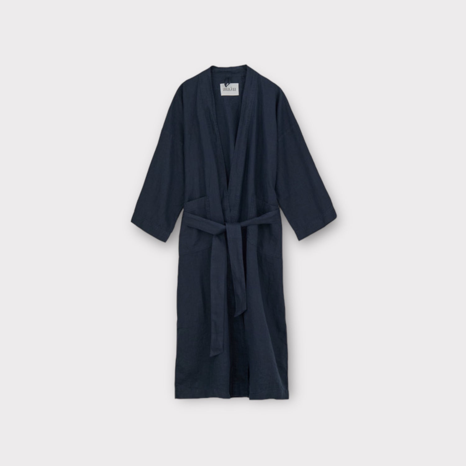 Aiayu Kimono Linen | Navy | Hør badekåbe