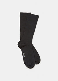 Aiayu Wool Rib Socks | Black | Unisex Uldstrømper