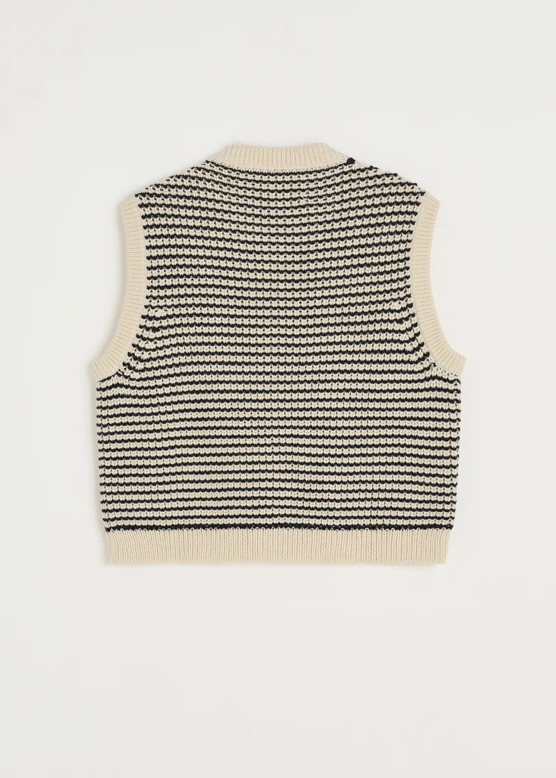 Aiayu Asha Vest - Highland Wool | Mix Black Navy