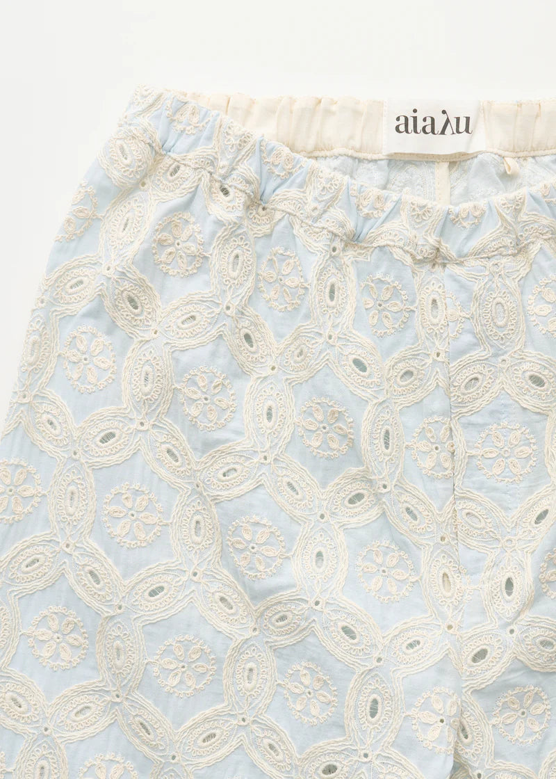 Aiayu Ava Pant Embrodery | Blue Eyes