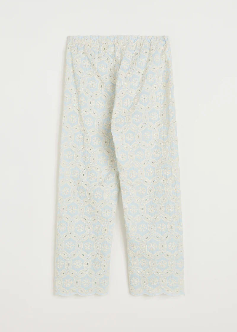 Aiayu Ava Pant Embrodery | Blue Eyes