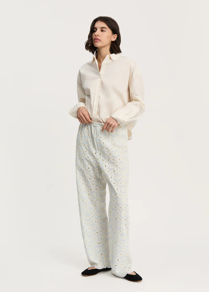 Aiayu Ava Pant Embrodery | Blue Eyes