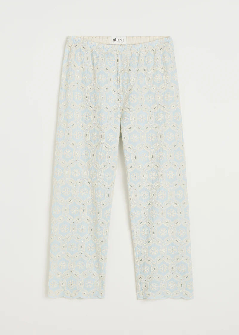 Aiayu Ava Pant Embrodery | Blue Eyes