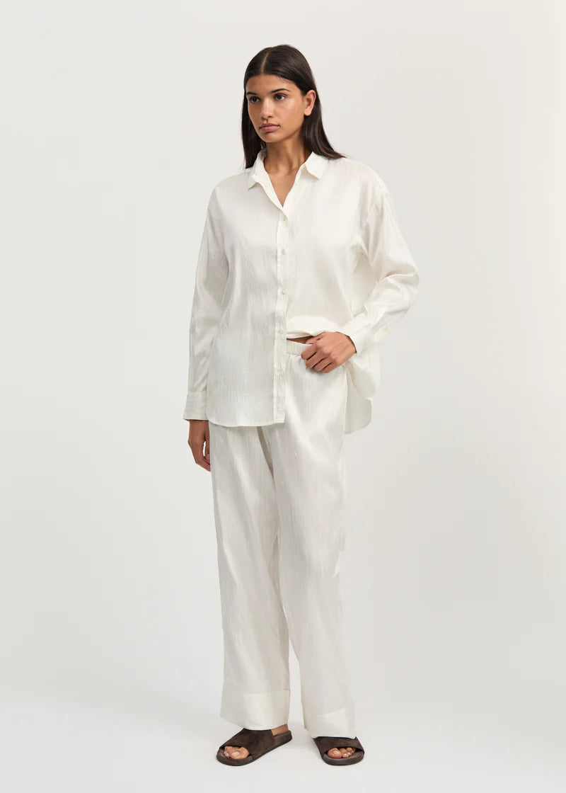 Aiayu Ava Pant Recycled Silk | Pure Ecru