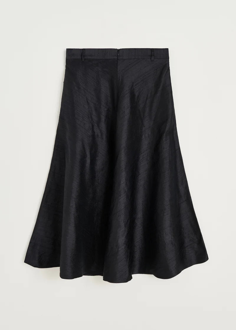 Aiayu Bea Skirt Silk | Black Navy