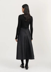 Aiayu Bea Skirt Silk | Black Navy