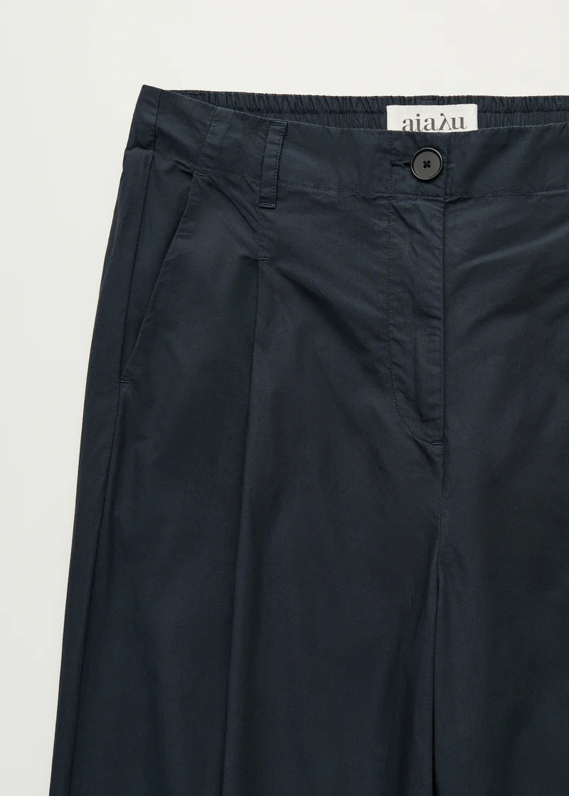 Aiayu Billy Pant Zip Poplin | Black Navy