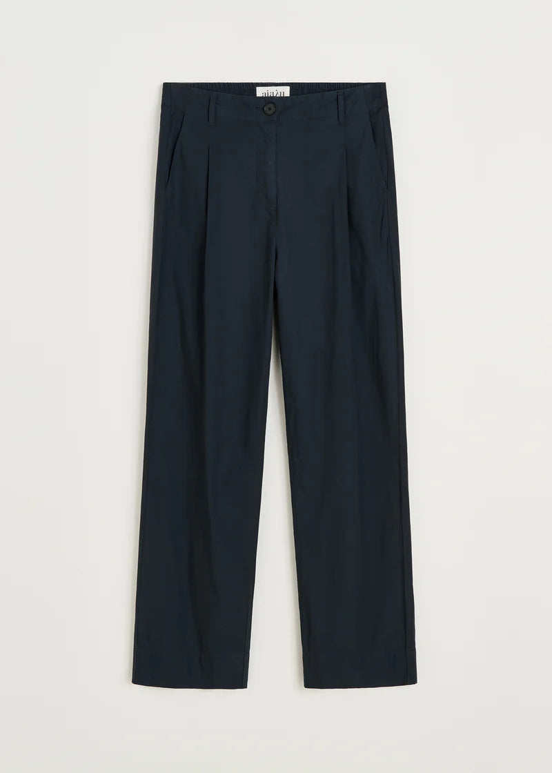 Aiayu Billy Pant Zip Poplin | Black Navy