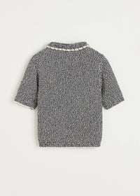 Aiayu Botan Polo Knitted Tee | Mix Dark Blue
