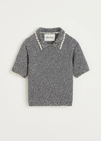 Aiayu Botan Polo Knitted Tee | Mix Dark Blue