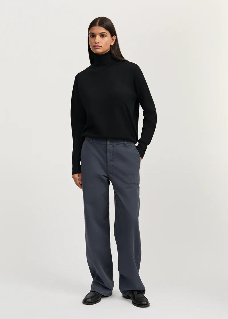 Aiayu Carlo Midwaist Wide Cotton | Washed Slate