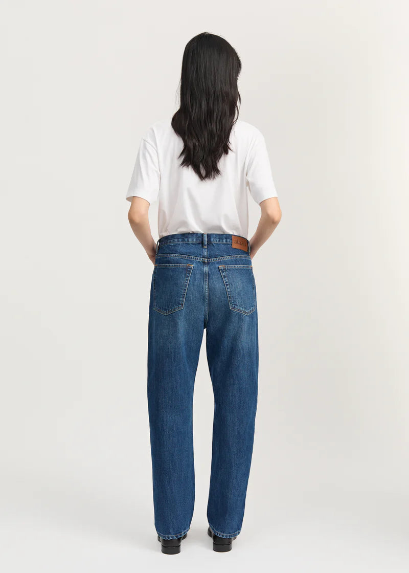 Aiayu Collin Midwaist Relaxed Jeans | Worn Blue