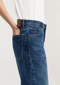 Aiayu Collin Midwaist Relaxed Jeans | Worn Blue