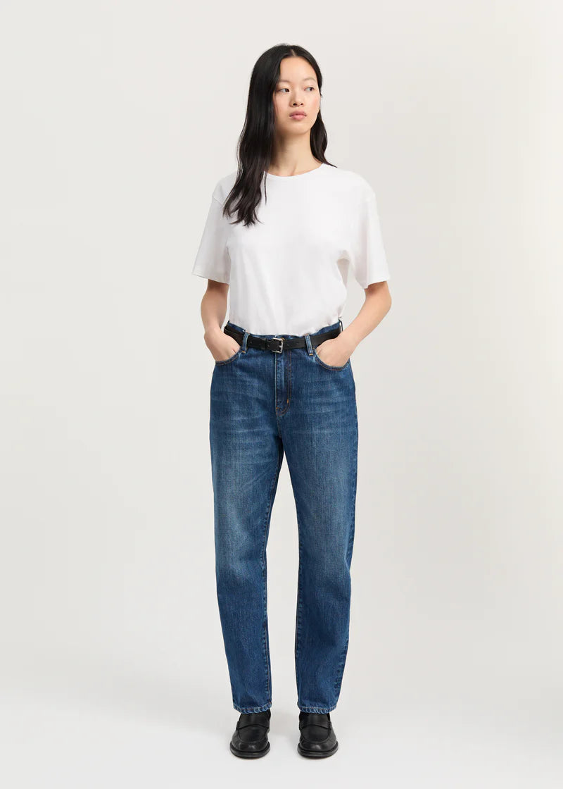 Aiayu Collin Midwaist Relaxed Jeans | Worn Blue