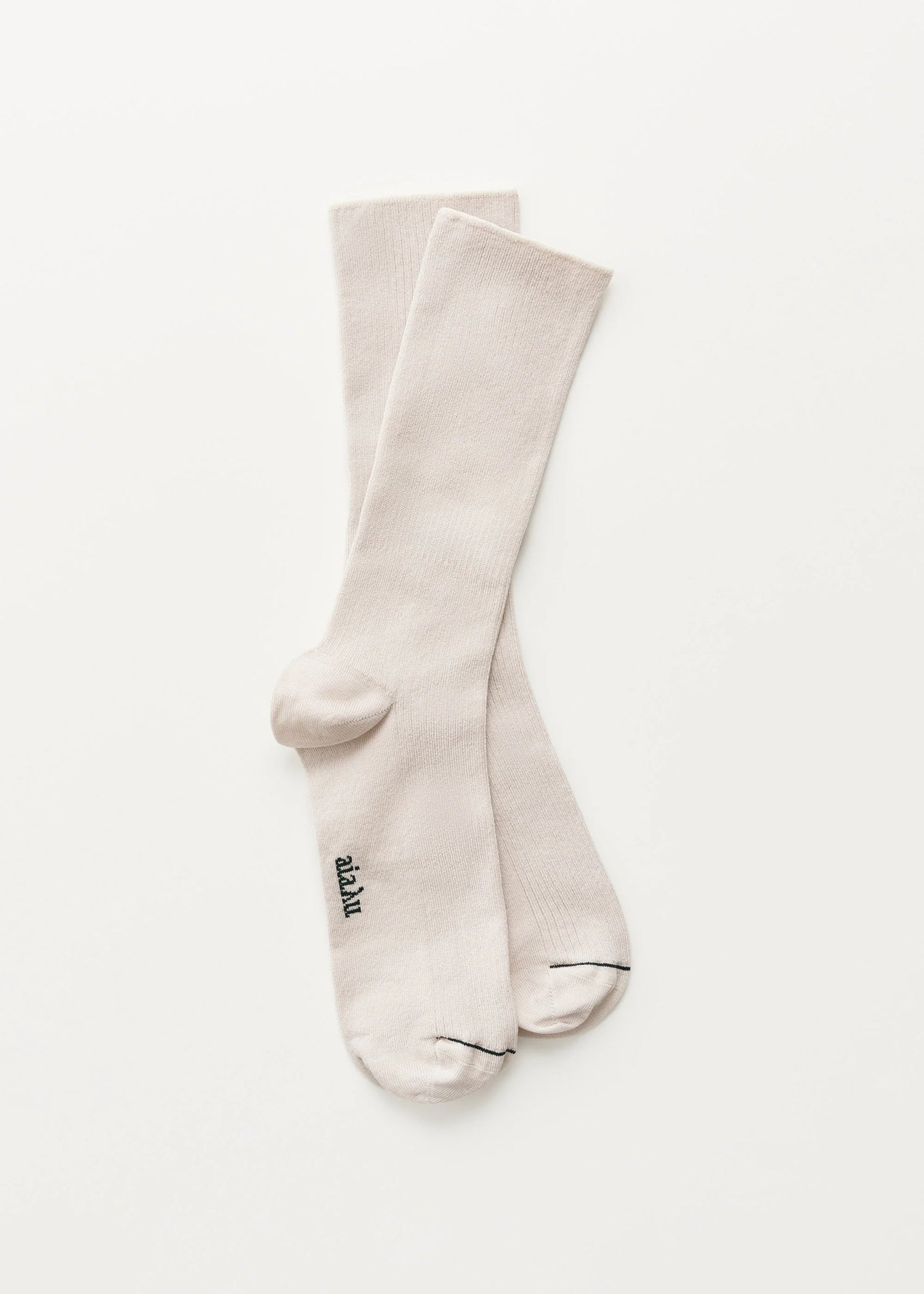 Aiayu Cotton Rib Socks | Milk | Strømper i økologisk bomuld