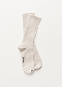 Aiayu Cotton Rib Socks | Milk | Strømper i økologisk bomuld